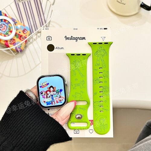 玩具总动员集合适用iwatchs11小众10苹果手表表带硅胶Applewatchs