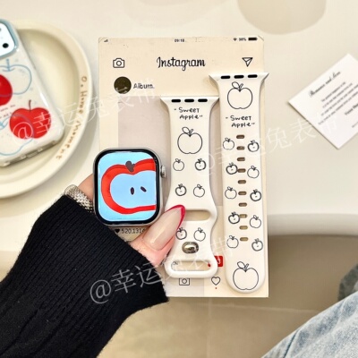 夏日sweet苹果适用iwatchs11/10苹果手表表带SE硅胶Applewatchs9