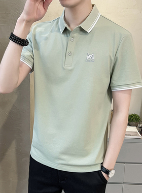 2024新款 POLO衫男短袖t恤夏季高端刺绣男生翻领半袖上衣男士plol