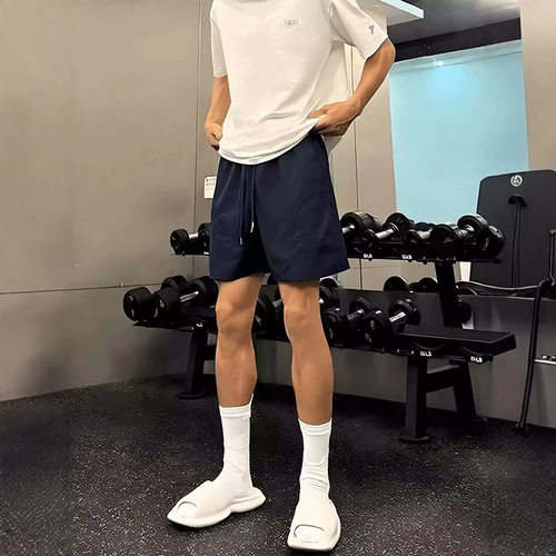 冰丝短裤男生夏季薄款透气速干运动中裤2026新款宽松休闲五分裤子