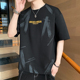个性 男士 上衣 180g重磅冰丝t恤男美式 潮牌ins宽松半袖 短袖 2024新款