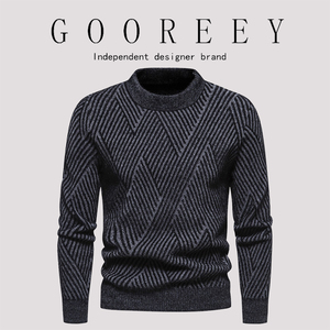GooReey漫威毒液秋冬季2024长袖针织衫休闲打底套头毛衣男士圆领