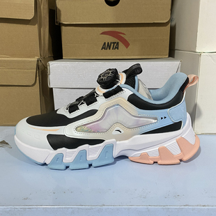 安踏儿童旋钮鞋男女童青少年生活系列百搭休闲运动鞋322418806N