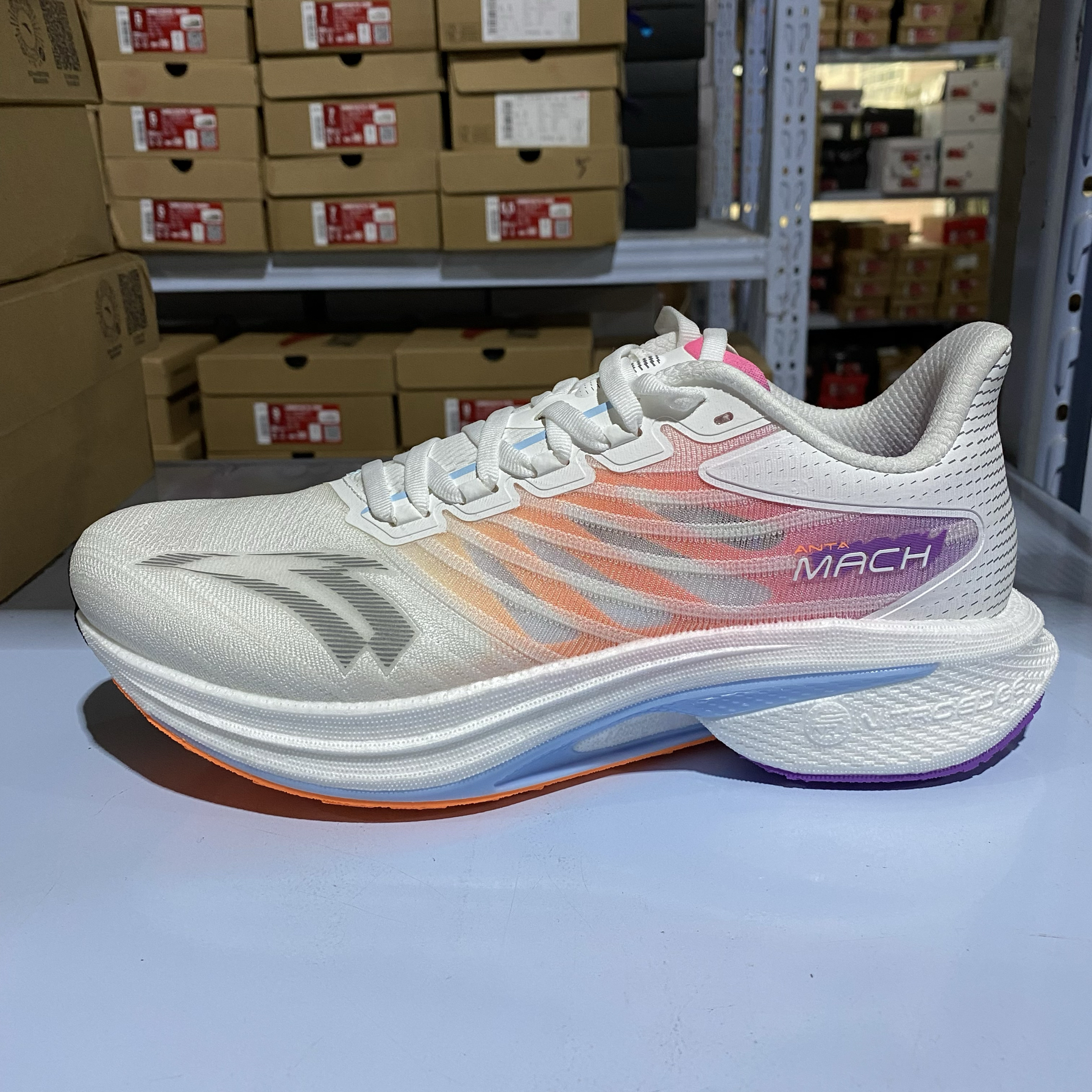 安踏马赫4代新款夏季氮科技专业跑鞋女竞速训练运动鞋 122415583