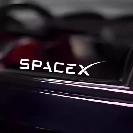 Spacex美国航天局太空X个性创意汽车摩托车三角窗装饰反光车贴