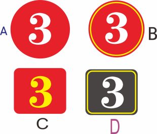 号码车贴车尾数字车门号数汽车贴纸车友会自驾游车队编号贴画