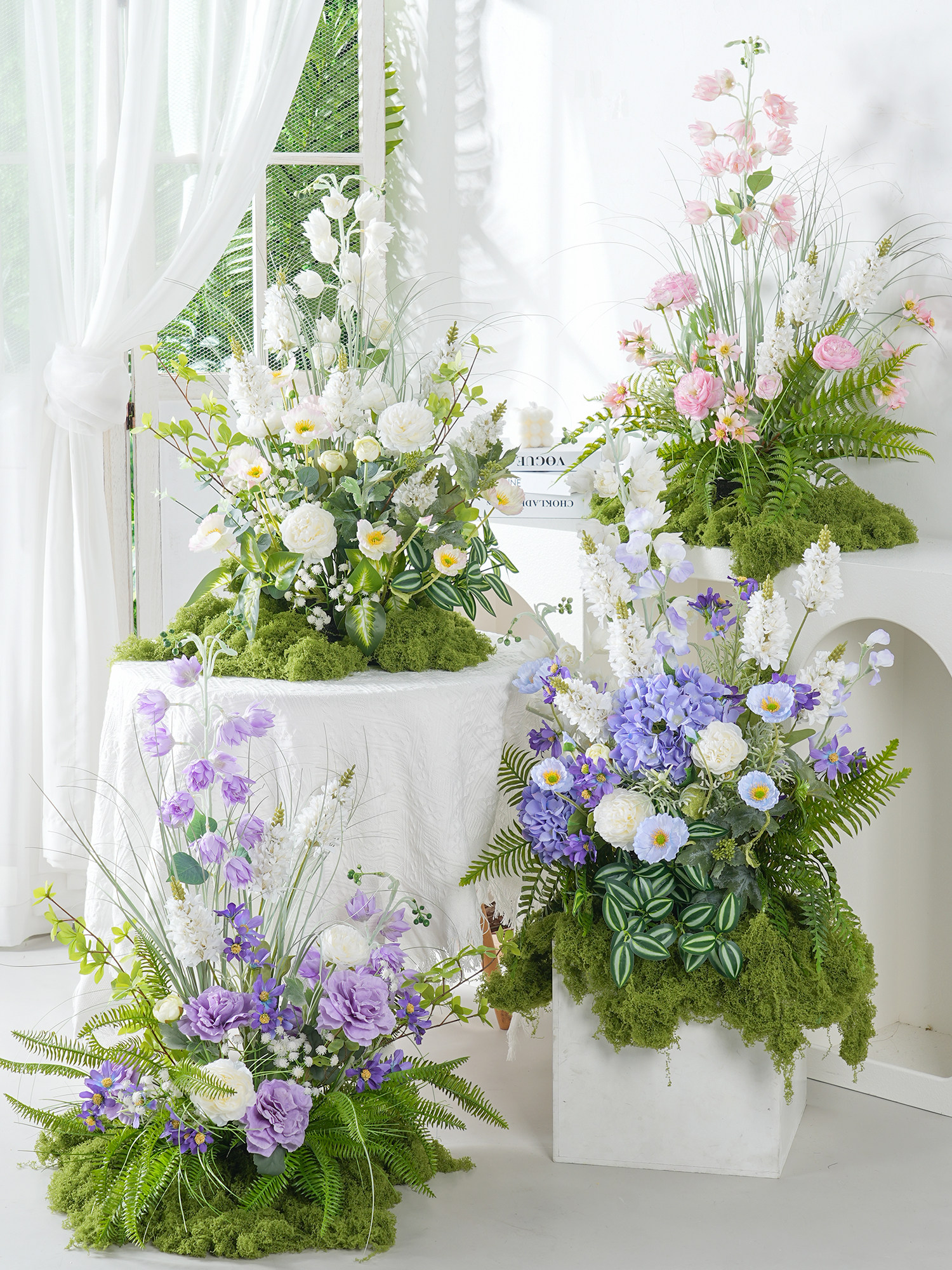 模拟花卉景观，假花装饰，室内地板插花，芦苇角窗花丛，婚礼花束,家居饰品,仿真花/假花,淘宝优惠券,粉丝福利购,淘宝优惠卷