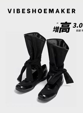 韩国小众芭蕾风凉靴中筒靴时装靴