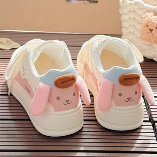 子休闲板鞋 厚底布丁小白鞋 面包百搭学生鞋 好看秋季 可爱2025秋新款