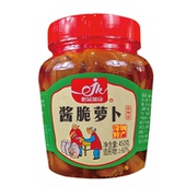 萝卜干下饭菜咸菜加康酱脆萝卜开胃酱菜450g瓶装 菜脯深圳光明特产