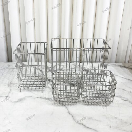 304材质带提手收纳篮桌面整理