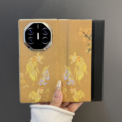 国风海棠花锦鲤华为matext手机壳