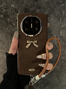 秋冬复古蝴蝶结气质适用华为mateX7折叠屏手机壳vivoxfold5护中轴matex6磁吸magicv5美拉德MateX5防摔findn5