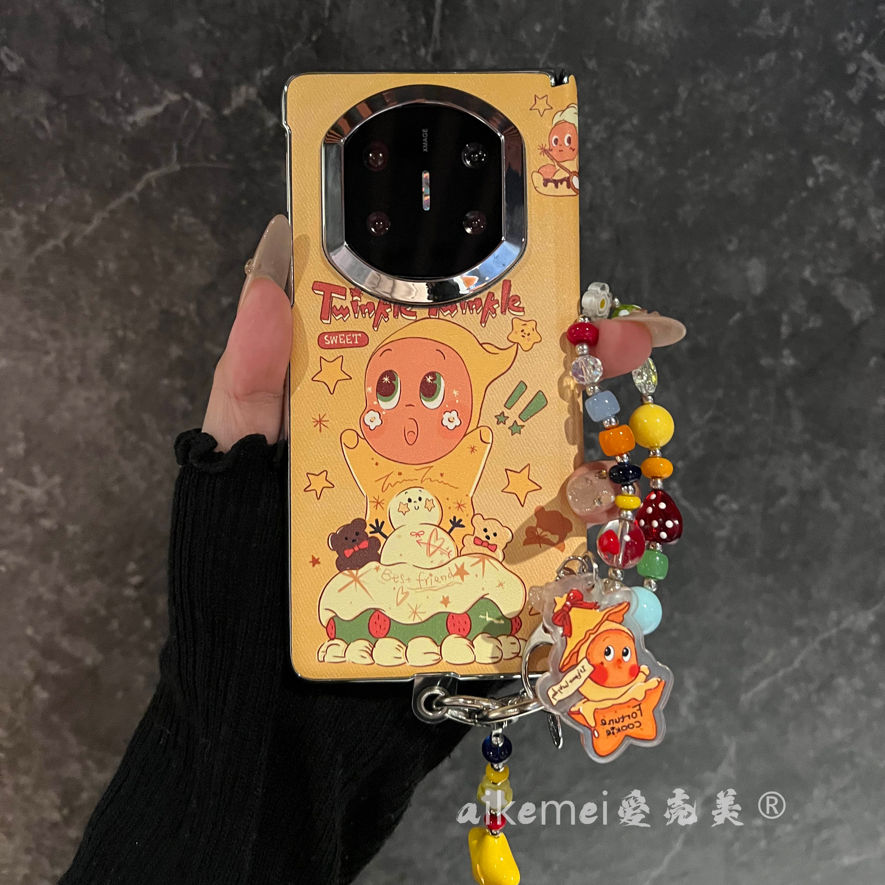 卡通小人适用华为mateX7手机壳