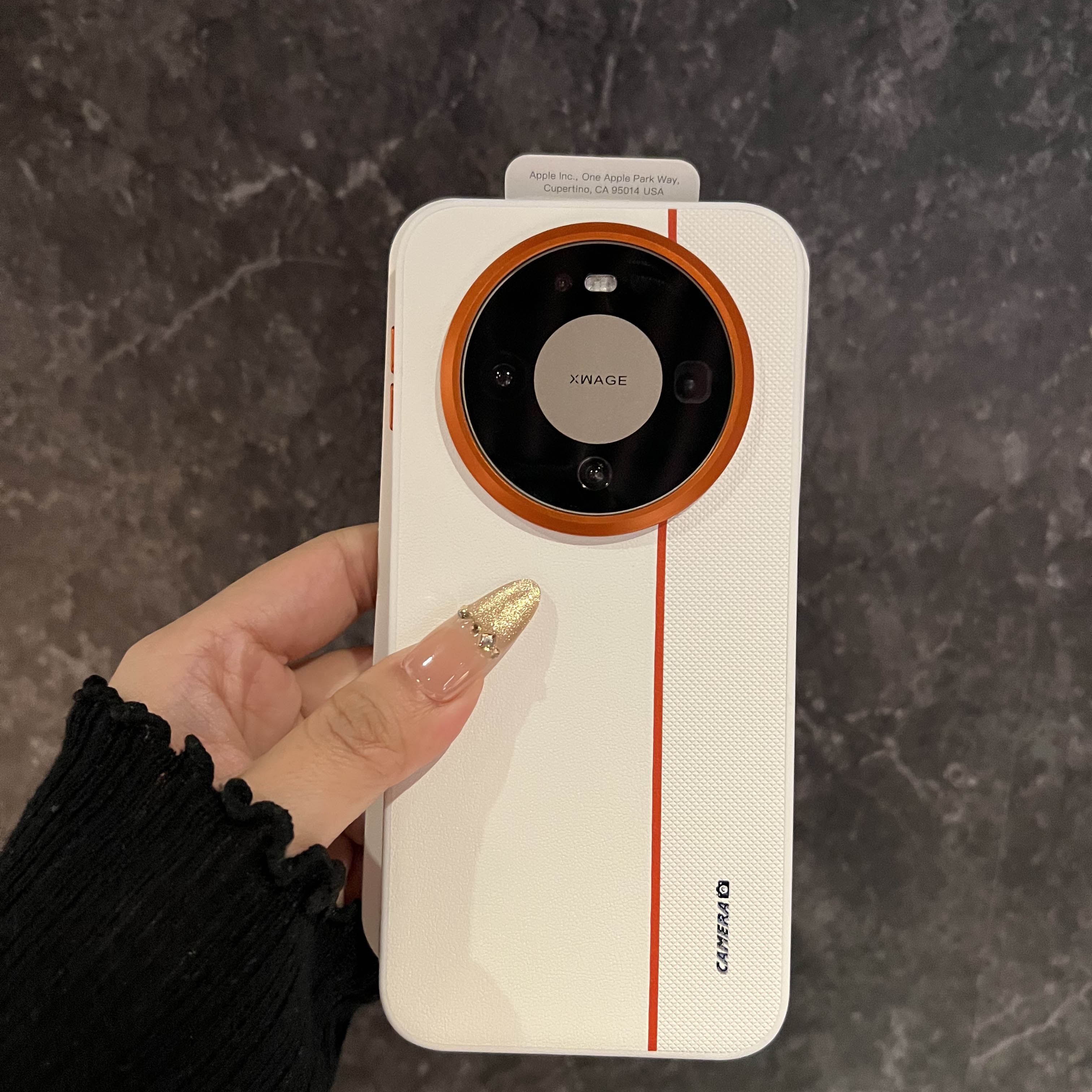 高级感素皮适用华为mate80手机壳