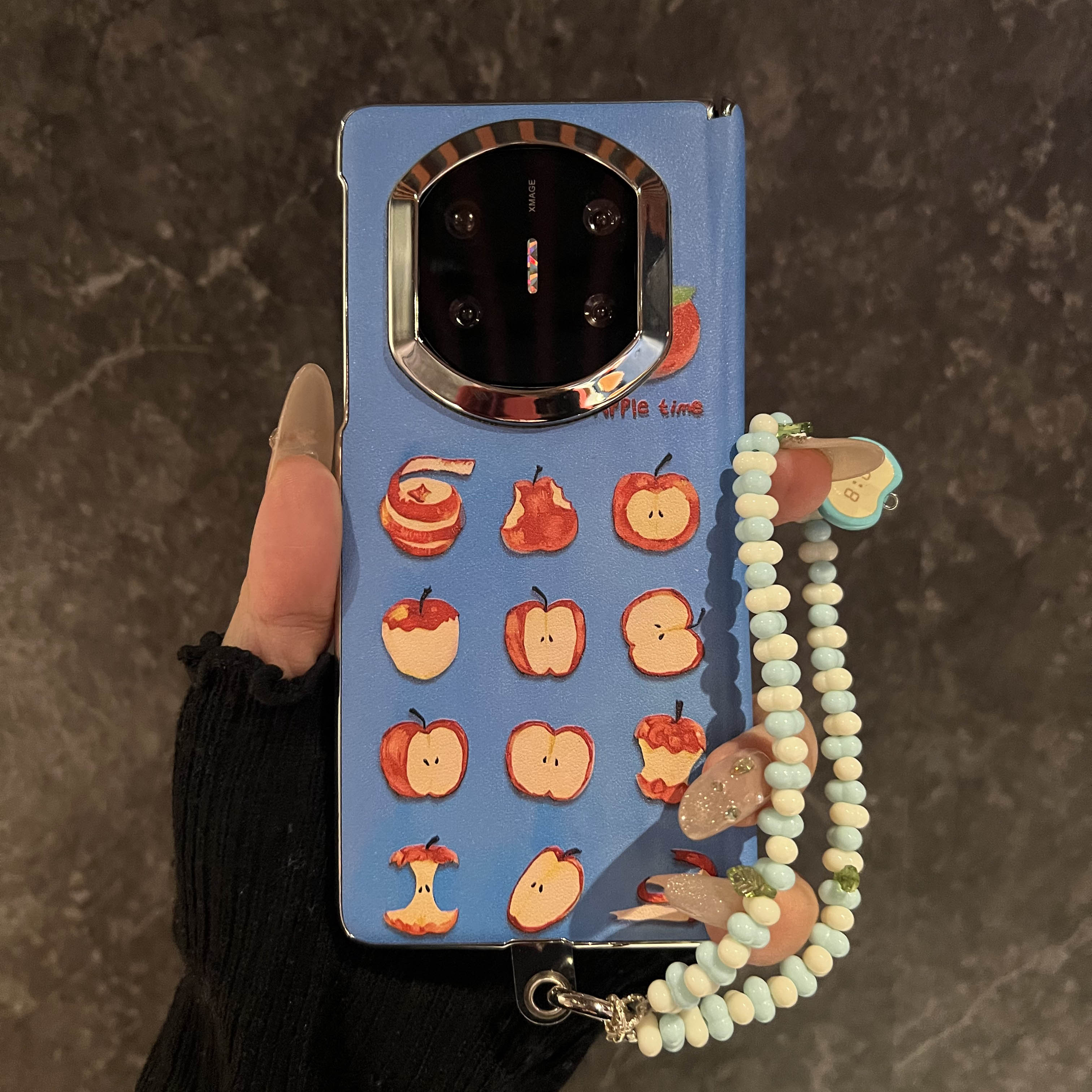 苹果插画适用华为matex7手机壳