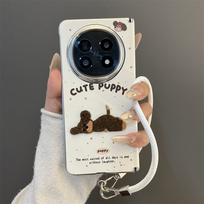 刺绣趴趴小狗oppofindn5手机壳