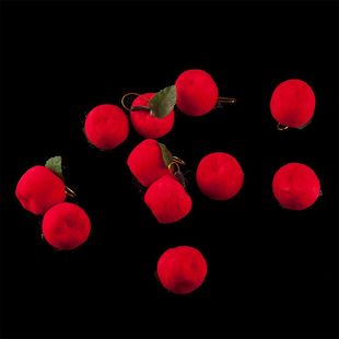 饰小挂件3CM红色小苹果圣诞圣诞礼包 饰品圣诞树装 12个装 圣诞装