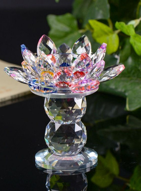 水晶莲花灯家居摆件03