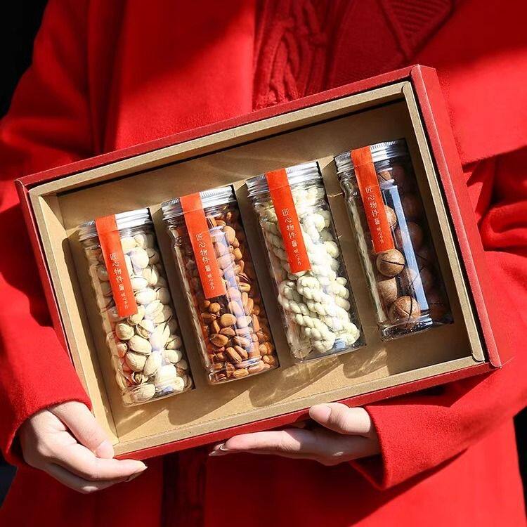 春节坚果礼盒空盒年货伴手礼盒高档三七粉桃胶黑枸杞包装盒空盒子