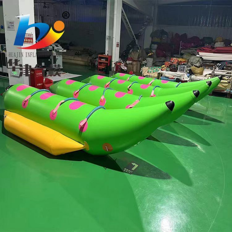 雪上充气香蕉船水上冲浪飞鱼香蕉艇拖拽迪斯科船大型气模玩具