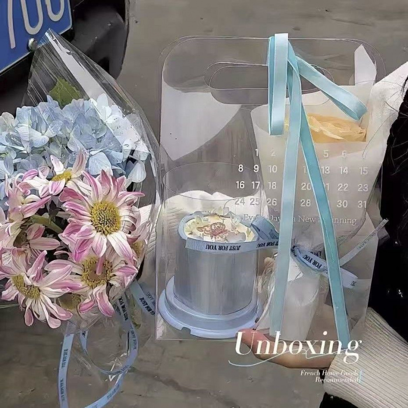 鲜花盒蛋糕包装情人节日历慕斯手