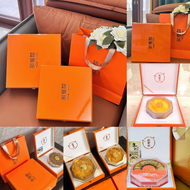 燕窝高档礼盒海参鱼胶花旗参礼品盒鲍鱼通用八角盒石斛包装盒