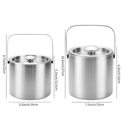 便携304不锈钢双层保温冰桶3