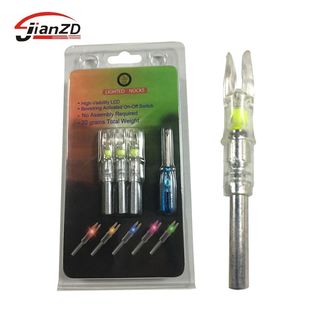 LED发光箭尾带开关 弓箭卡弦自动点亮箭尾 6.2箭杆碳箭混碳箭通用
