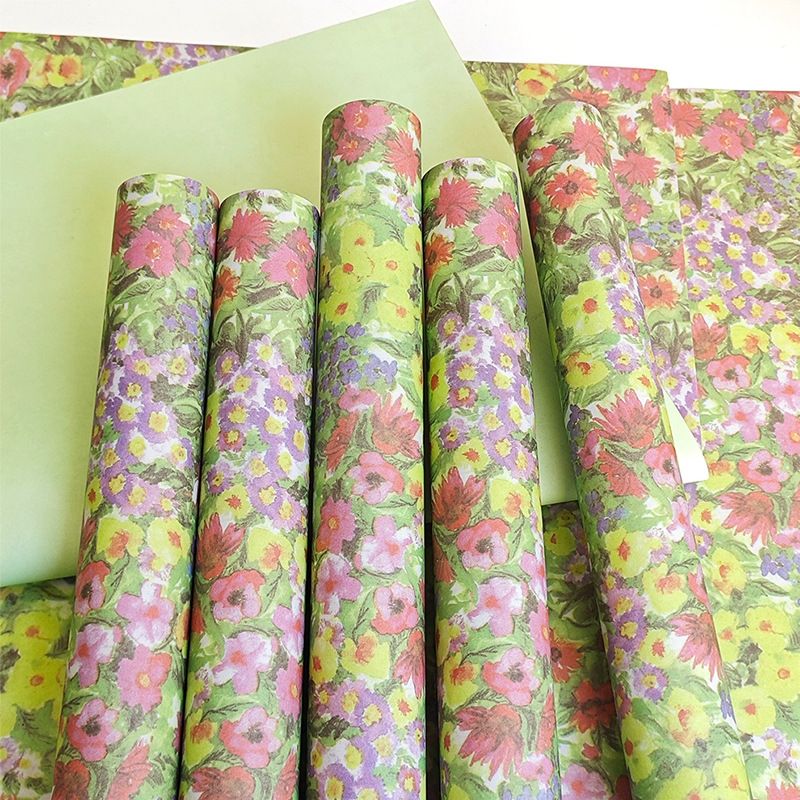 复古油画风包花纸1140