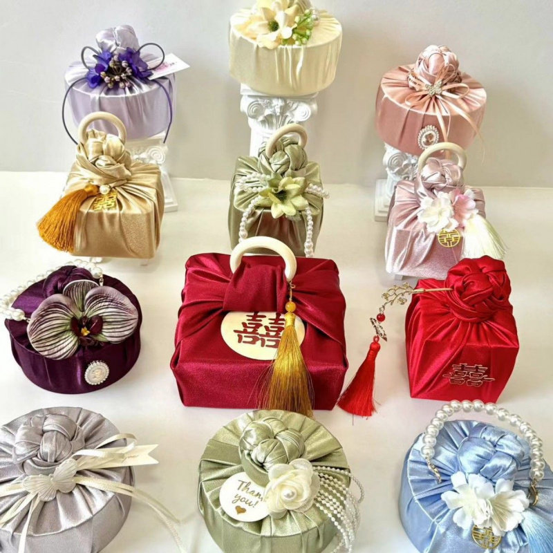 风吕敷伴手礼喜糖盒样品包 成品发货  2款包邮