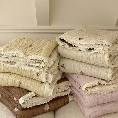 卡通全棉十层纱布毯04