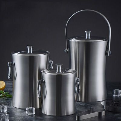 跨境不锈钢加厚冰桶带盖保温酒桶