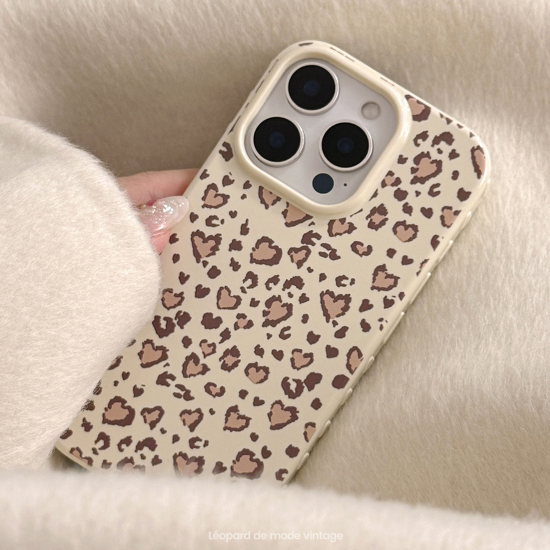 【17智能ai相机键包裹】适用苹果17手机壳新款iPhone17PROMAX复古爱心豹纹16ProMax可爱女款17PM全包防摔软套