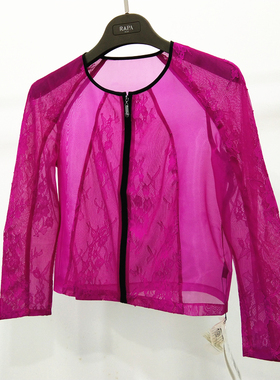 RMEO/浪漫一身夏季新款女短外套防晒衣长袖圆领百搭薄款宽松