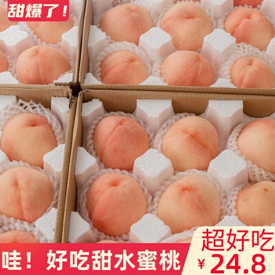 现摘桃水蜜桃10斤砀山新鲜水果