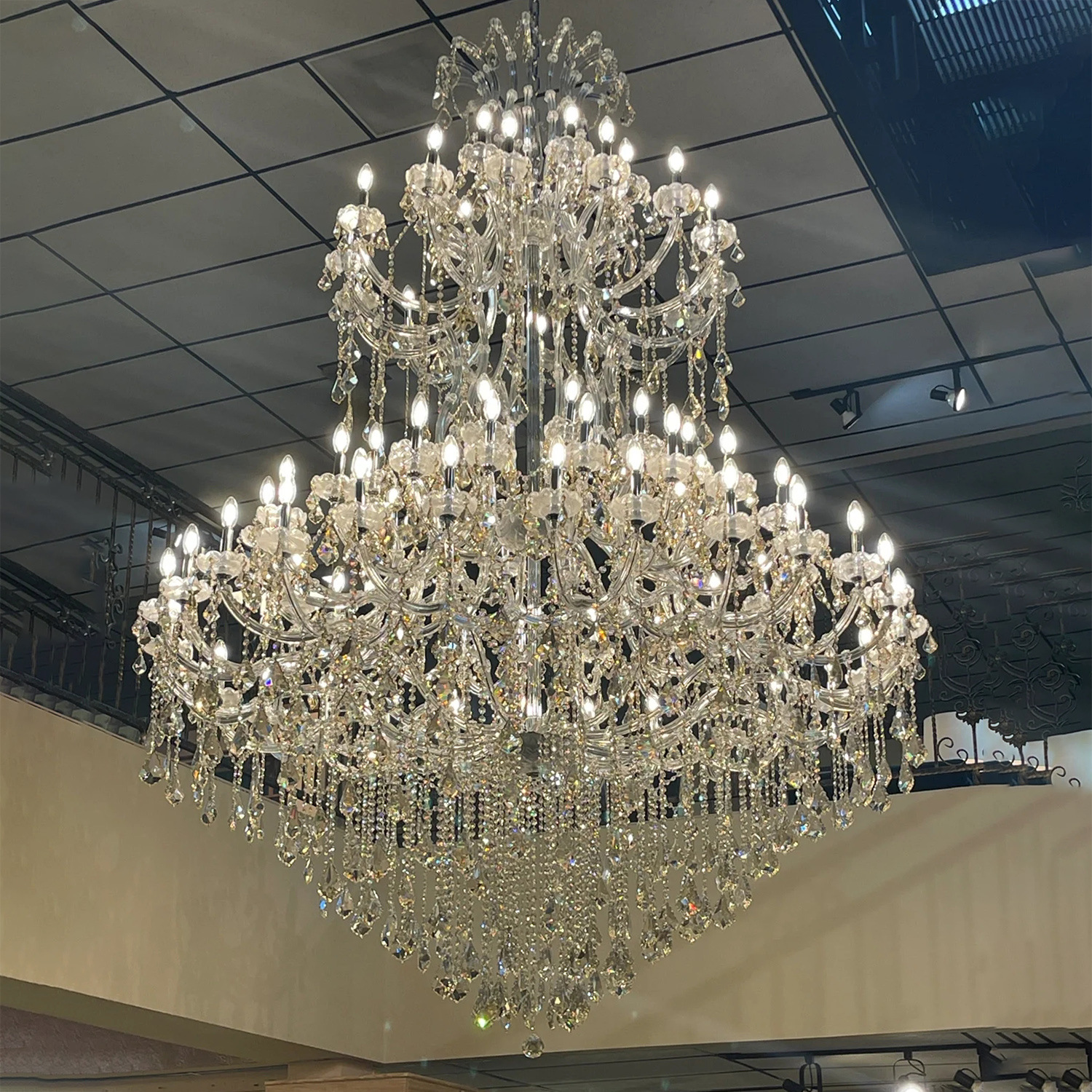 欧式别墅大型水晶吊灯客厅灯大厅主灯枝形吊灯LOFT新款定制