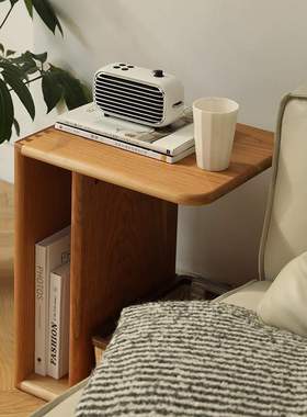 弄舍北欧日式实木边几沙发角几木质简约边柜床头柜樱桃木换鞋凳