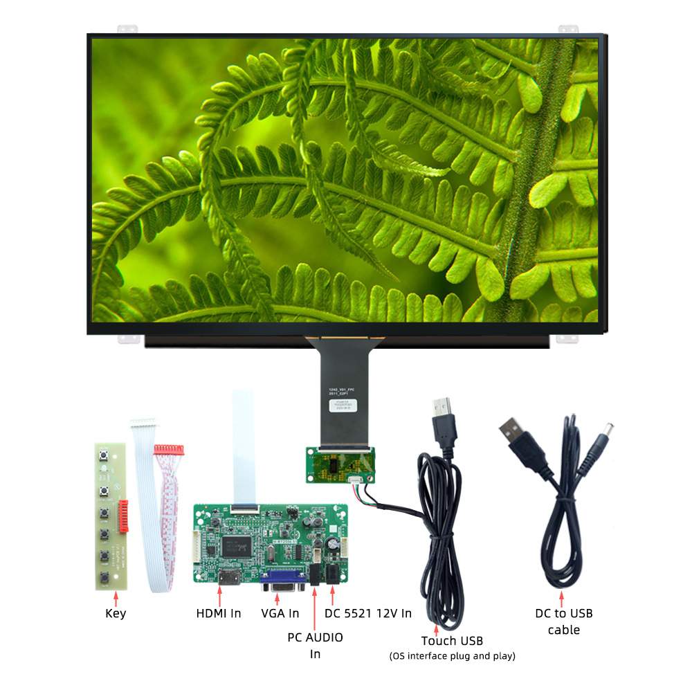 15.6寸1920*1080 HDMI显示器电脑机箱副屏USB 12V供电树莓派IPS屏