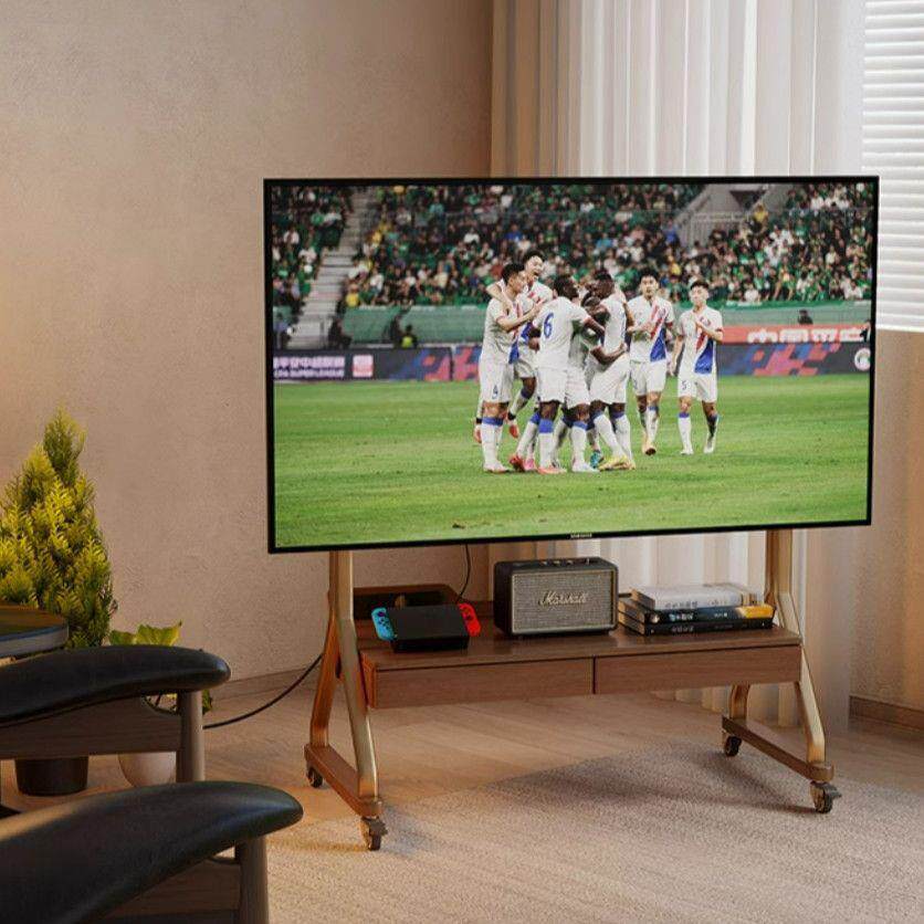 实木移动电视架现厅架家用小户型代简约落地储物电视机JYA客支可