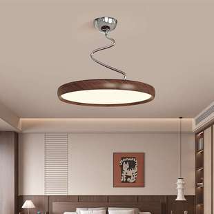 复古奶油风卧室吊灯飞碟灯感主卧室书房灯中古侘寂风餐厅吊灯