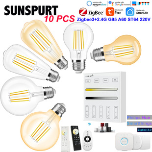 涂鸦Zigbee3.0智能灯丝灯泡Alexa Google Hue SmartThing支持网关