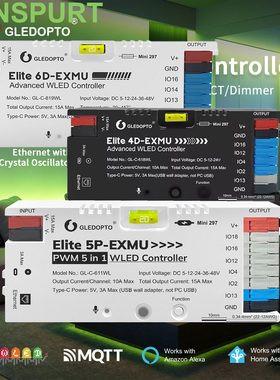 WLED ESP32六路以太网 幻彩控制器SPI可寻址幻彩灯带 PWM 611/619