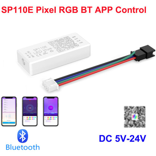 蓝牙全彩LED灯条控制器WS2811 2812手机APPSP110E幻彩控制器5V12V