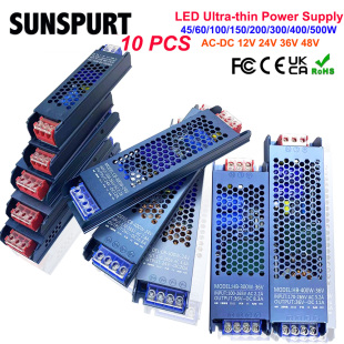 265V轉(zhuǎn)DC12V24V36V48燈箱變壓器 LED超薄線形燈帶長條開關(guān)電源100