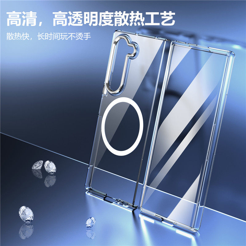 适用三星Z Fold6手机壳折叠屏zfold5保护套w24心系天下透明flod4外壳fod3超薄SM-F9560新款23全包22一体9460