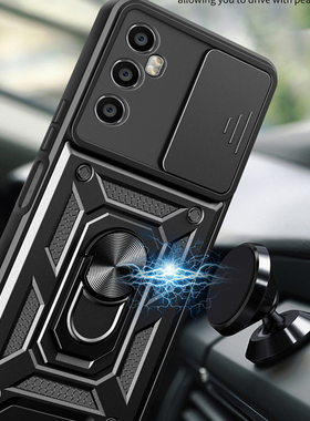 适用Realmec65手机壳滑盖推拉镜头真我c65硅胶保护套oppo磁吸指环c654g软外壳case磨砂气囊抗摔海外4G版男款