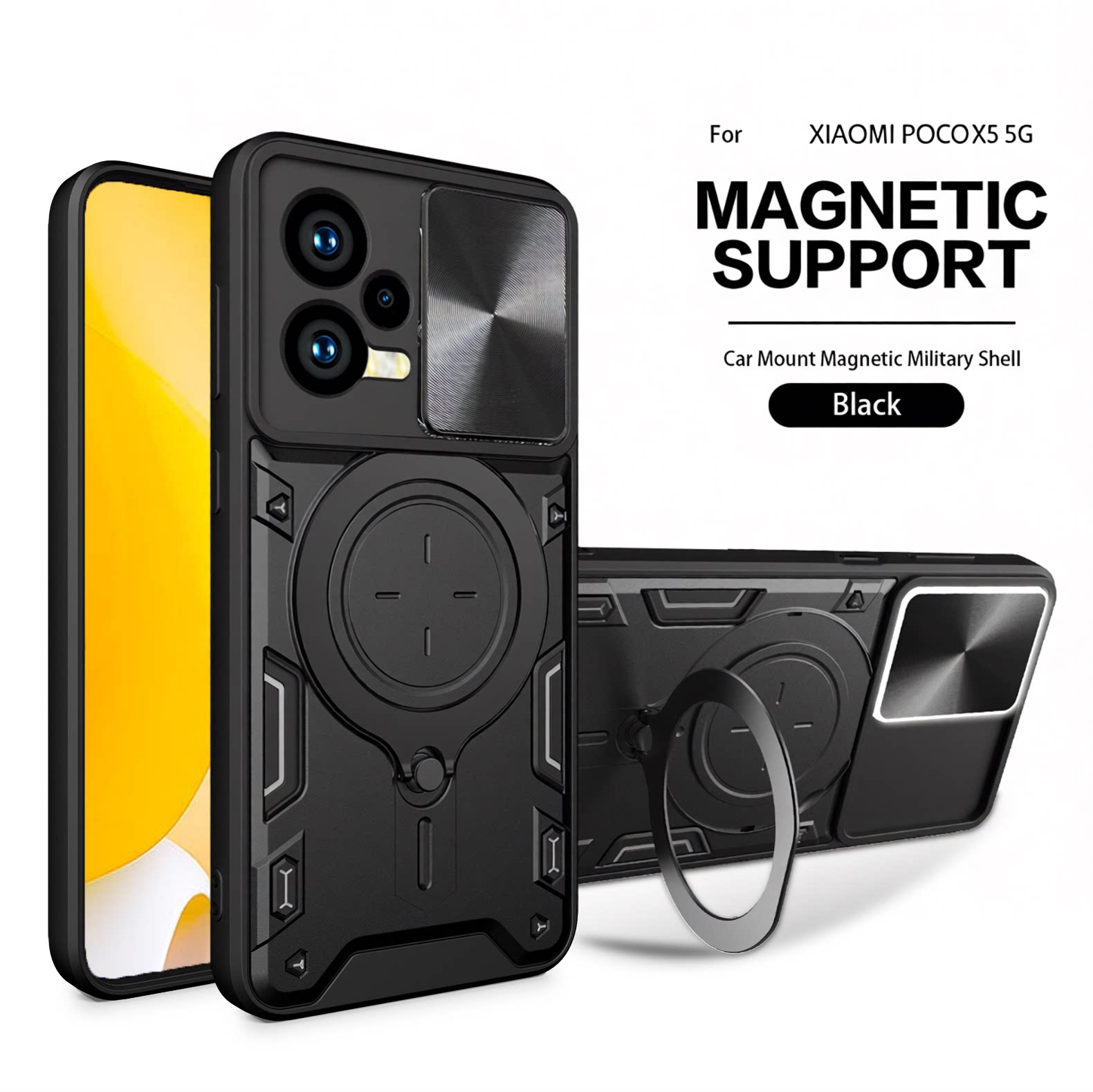 适用小米POCO X5手机壳带镜头盖pocox5pro保护套海外版xiaomi全包防摔case硅胶软边外壳pocx支架mi来电闪新款