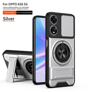 适用于OPPO A77手机壳oppoa57s保护套opa58带镜头盖推窗opoa59气囊5G防摔CPH2339外壳PFTM20全包2577支架2385