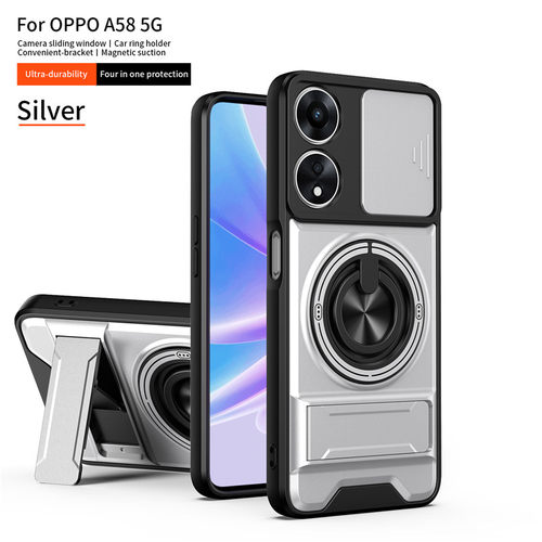 适用于OPPO A77手机壳oppoa57s保护套opa58带镜头盖推窗opoa59气囊5G防摔CPH2339外壳PFTM20全包2577支架2385